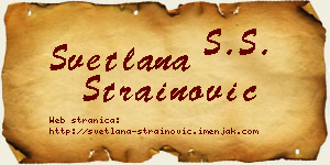 Svetlana Strainović vizit kartica